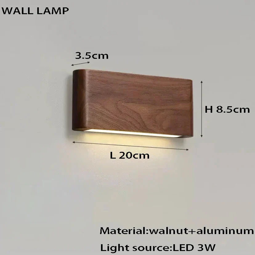 DecorBites™ Black Walnut Wooden Ceiling Chandelier LED Pendant Lamp for Modern Home Decor