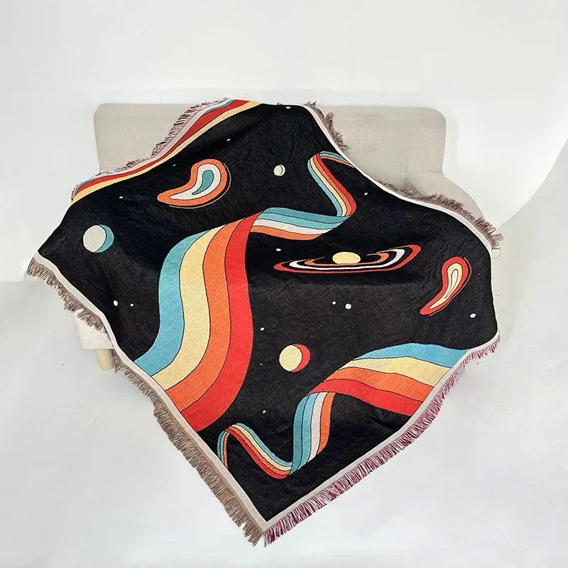 DecorBites™ Bohemian Classic Design Thread Blanket and Throw