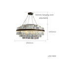 DecorBites™ Black LED Crystal Chandelier for Dining Room Luxury Design