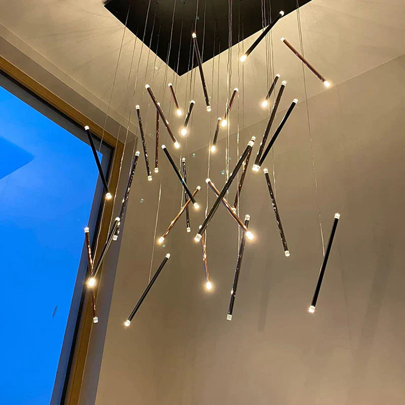 DecorBites™ LED Chandelier: Luxury Indoor Lighting for Living Room, Hall, Staircase