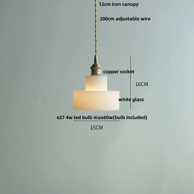 DecorBites™ Clear Glass LED Pendant Lamp Modern Nordic Style Adjustable Hanging Light