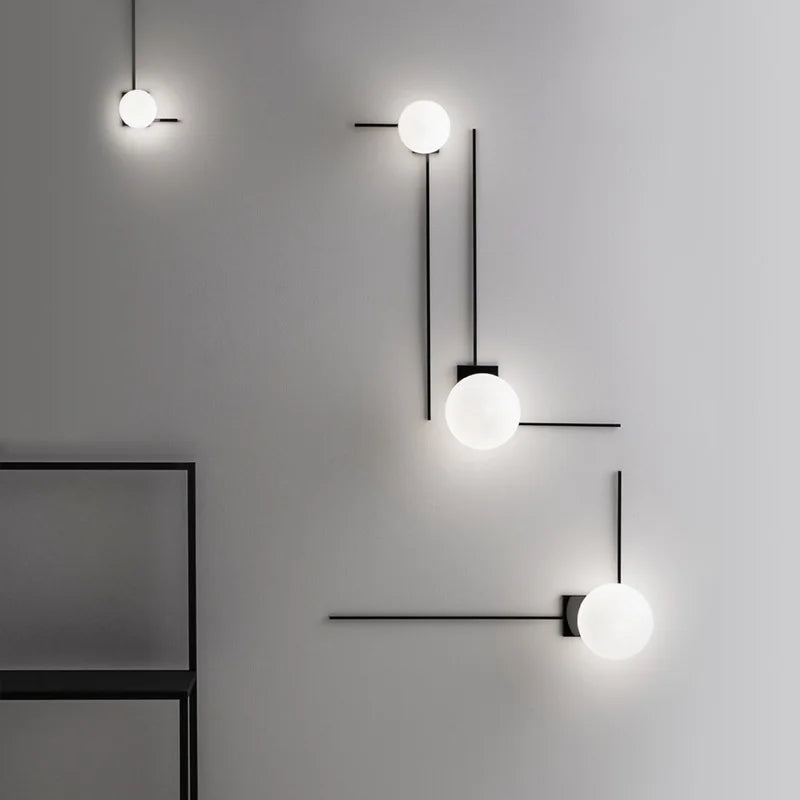 DecorBites™ Glass Ball Wall Lights for Modern Home Decor and Artistic Lighting