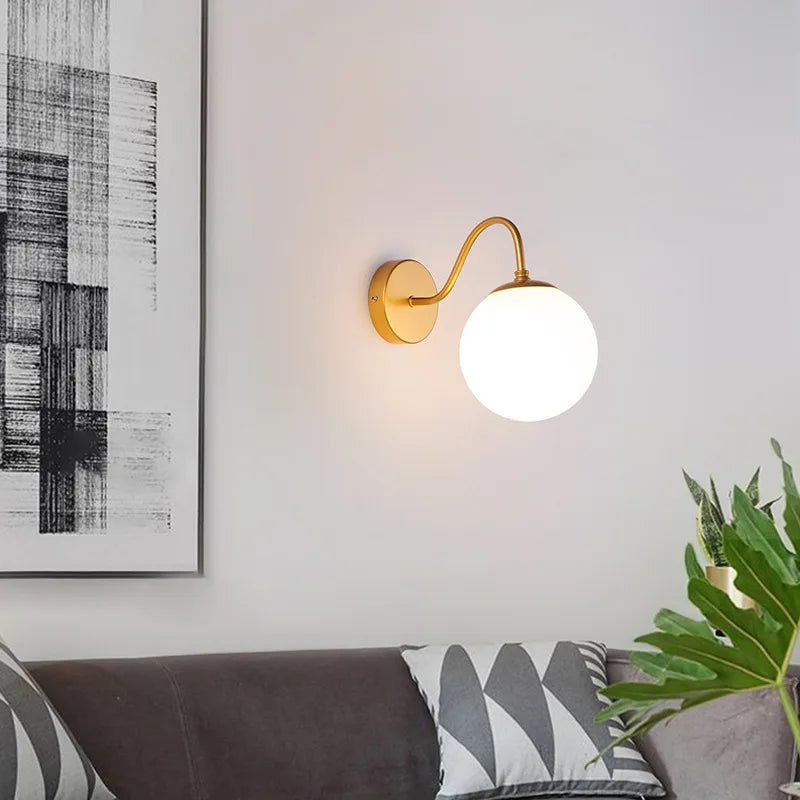 DecorBites™ Glass Ballight LED Wall Lamp for Living Room Bedroom Home Decor