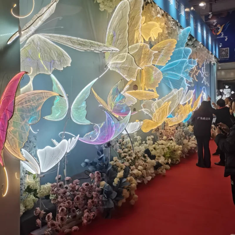 DecorBites™ Blue Lace LED Butterflies Lamp for Romantic Wedding Decor