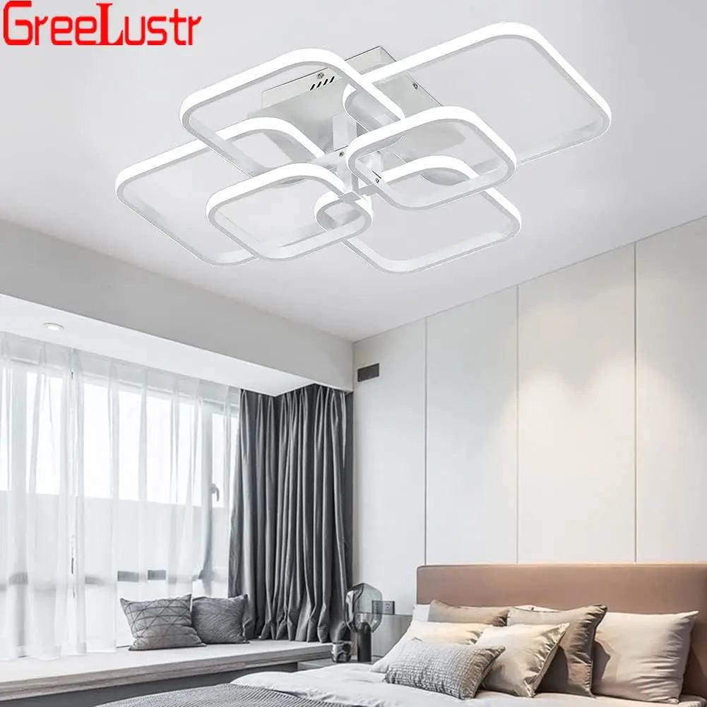 DecorBites™ LED Square Chandelier Ceiling Light for Living Room Bedroom