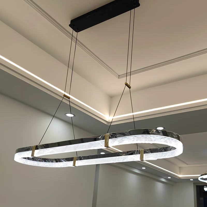 DecorBites™ LED Ceiling Pendant Lights Modern Minimalist Chandelier for Living Room Dining Table Decor