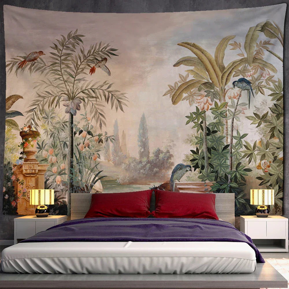 DecorBites™ Banana Leaf Tapestry Wall Hanging Psychedelic Hippie Tapiz Boho Room Decor