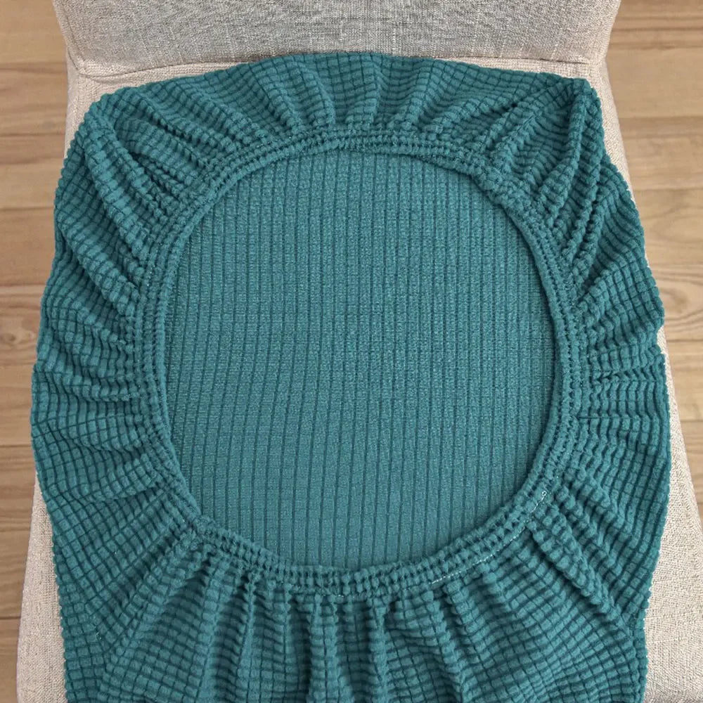 DecorBites™ Blue Quilted Chair Cover Slipcover Stretch Elastic Chair Protector for Banquet