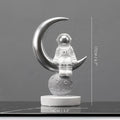 DecorBites™ Astronaut Figurines: Modern Spaceman with Moon Sculpture, Perfect Gift for Man & Boyfriend