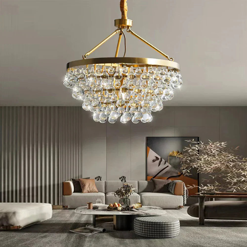 DecorBites™ Crystal Bead Ceiling Pendant Lights - Retro Luxury Gold Home Decor Lighting