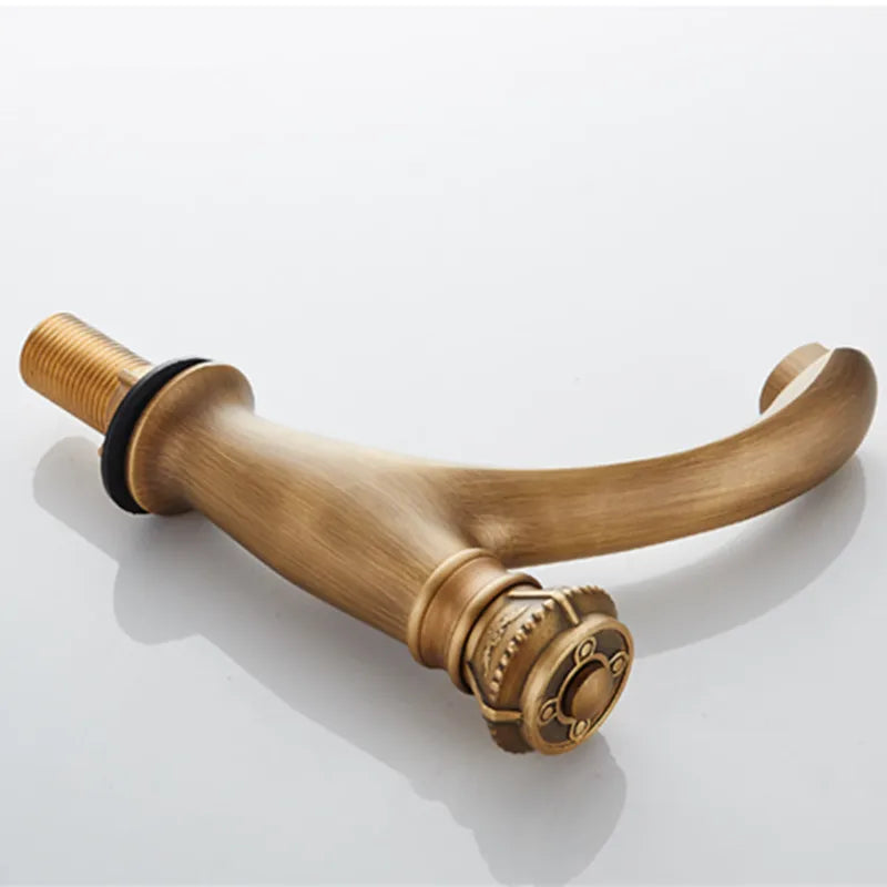 DecorBites™ Brushed Bronze Basin Faucet Single Lever Cold Water Mixer Tap