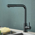 DecorBites™ Black Pull Out Kitchen Faucet 360° Rotation 2 Ways Nozzle Hot Cold Mixer Tap