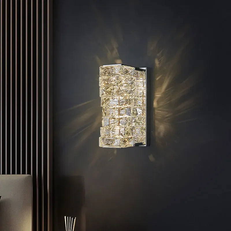 DecorBites™ Crystal LED Wall Light: Modern Luxury Sconce for Living Room, Aisle, Bedside