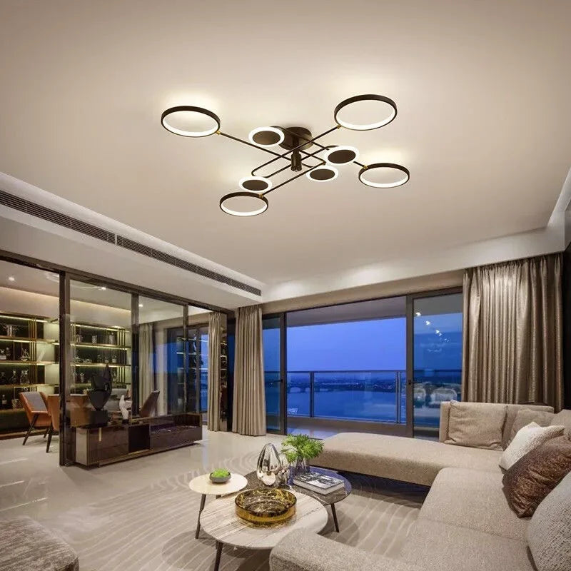 DecorBites™ LED Chandelier Lights: Modern Lighting Fixtures for Living Room, Bedroom, Kitchen & Home Decor