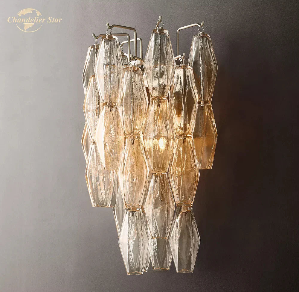 DecorBites™ Chiara Glass LED Wall Sconce Light Fixture