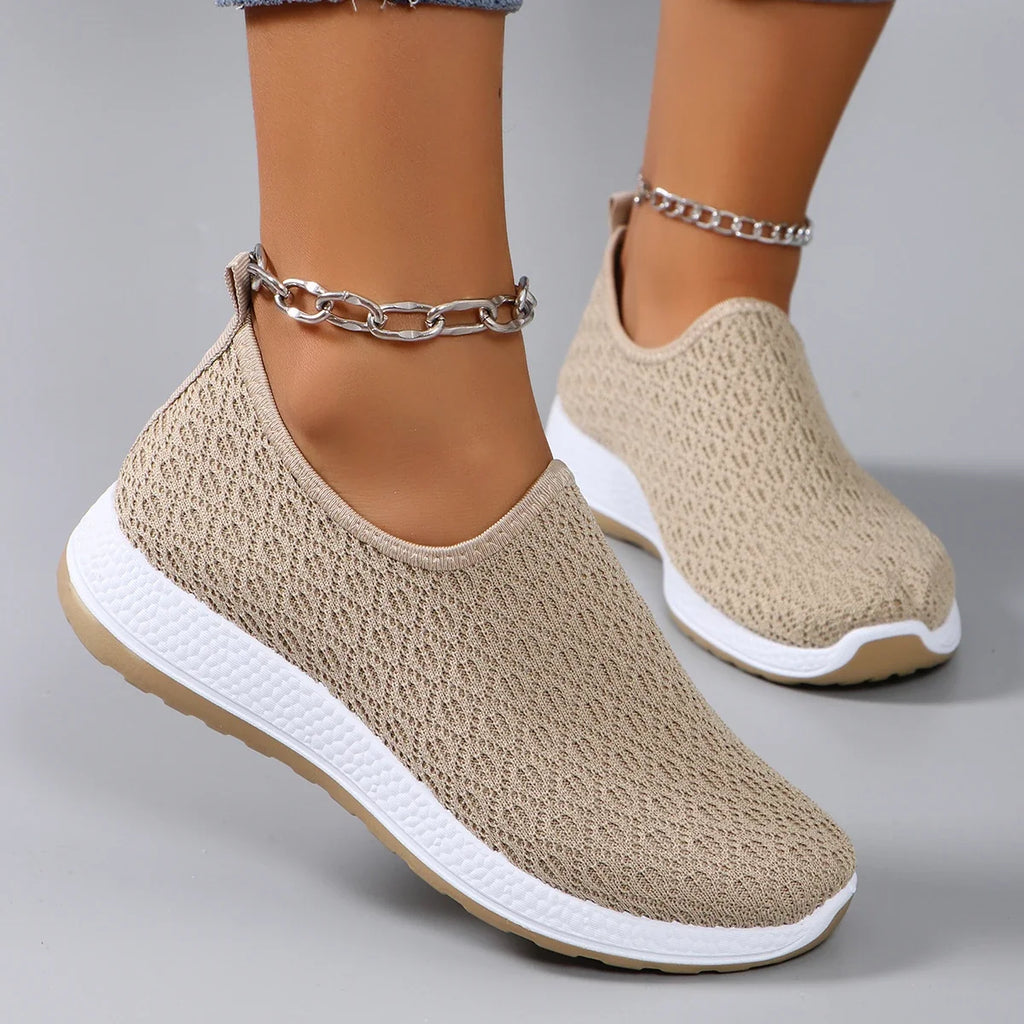 Spring new women's sports shoes, fashionable, breathable, lightweight, non-slip, wear-resistant, casual sports shoes, flat shoes