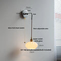 DecorBites™ Ceramic LED Wall Lamp with Pull Chain Switch, Adjustable Stair Light Sconce