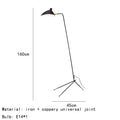 DecorBites™ Black Metal Floor Lamp, Rotatable Lampshade for Parlor Bedroom Reading Lighting.