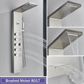DecorBites™ Black Massage Jet Rainfall Shower Panel with Temperature Display 5 Modes