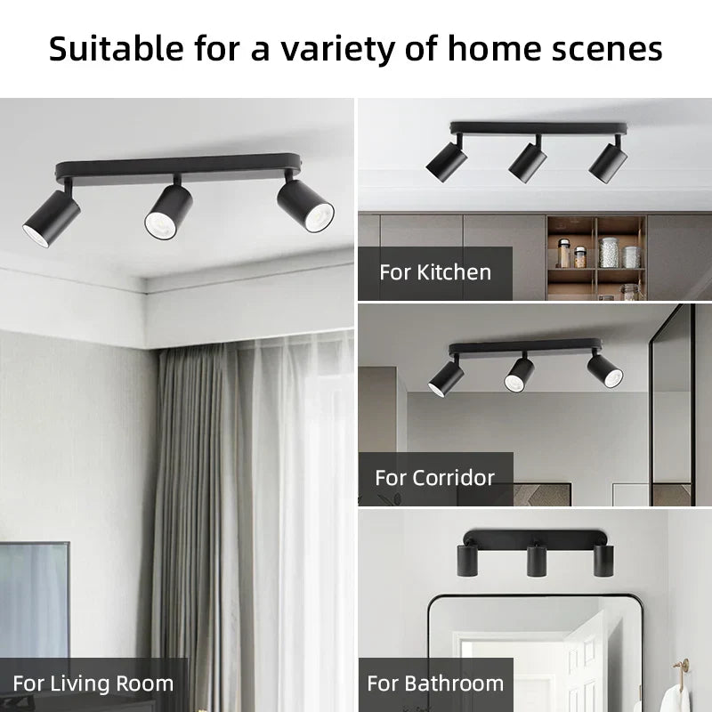 DecorBites™ LED Adjustable Spotlights for Bedroom, Corridor, Shop - GU10 Bulb Replacement Lighting