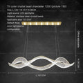DecorBites™ Crystal Chandelier: Modern Light Luxury Dining Lamp for Designer Villa and Bar