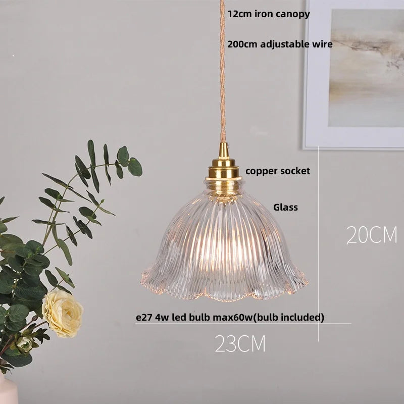 DecorBites™ Clear Glass LED Pendant Light Fixture for Modern Home Decor