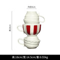 DecorBites™ Cartoon Folding Cup Vase Ceramic Flowerpot with Handle - Home Decor & Handicrafts