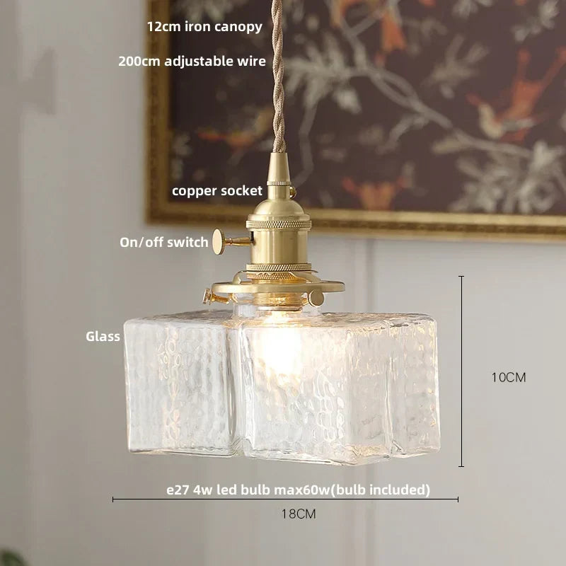 DecorBites™ Clear Glass LED Pendant Light - Modern Nordic Design - Adjustable Hanging Lamp