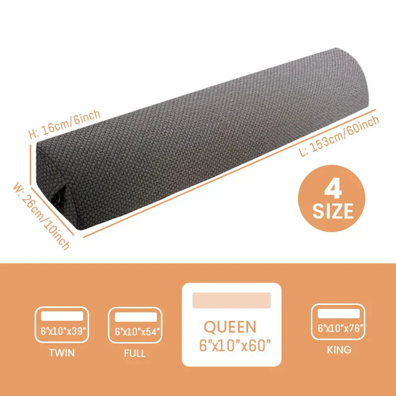 DecorBites™ Bed Headboard Pillow Wedge - Mattress Gap Filler for Comfortable Sleep