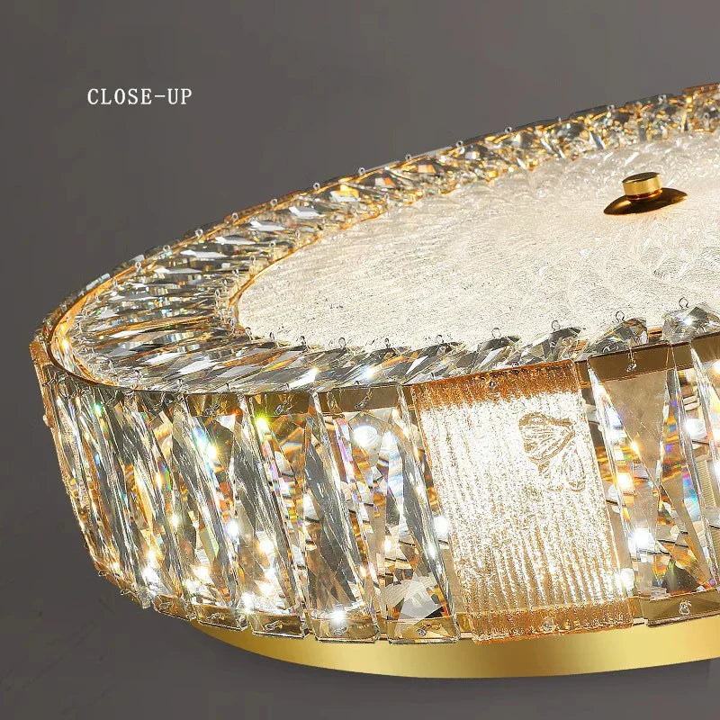 DecorBites™ Gold Glass LED Ceiling Light Fixture Stainless Steel Lamps