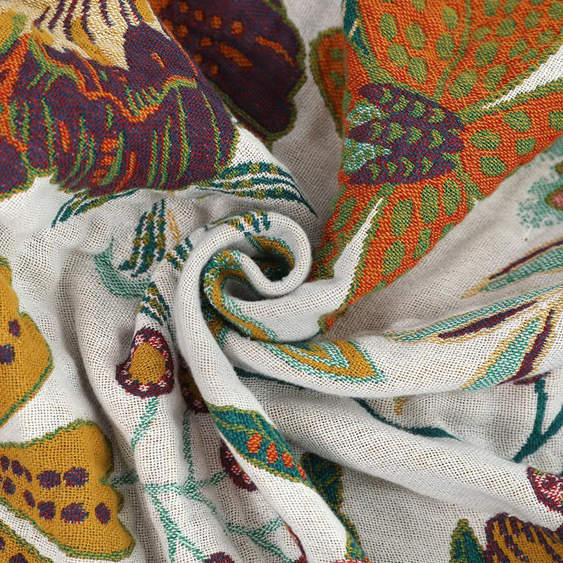 DecorBites™ Boho Cotton Bedspread - Soft Gauze Throw Blanket for Bedroom and Sofa