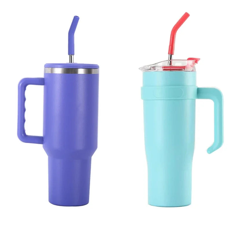 DecorBites™ 40oz Stainless Steel Sippy Cup Thermo Bottle for Coffee Travel Mug