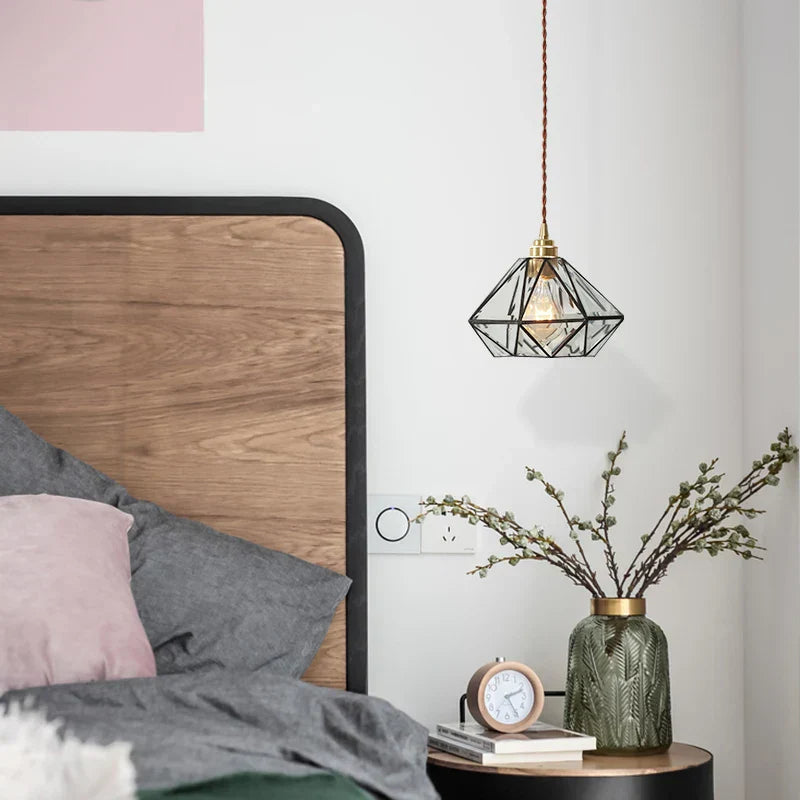 DecorBites™ Glass LED Pendant Lamp: Handmade Japanese Style Adjustable Hanging Light Fixtures