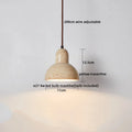 DecorBites™ LED Hanging Lamp: Yellow Travertine Japanese Style Pendant Light for Home Decoration