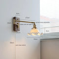 DecorBites™ Ceramic LED Wall Light with Copper Arm, Modern Design, Up Down Lampshade