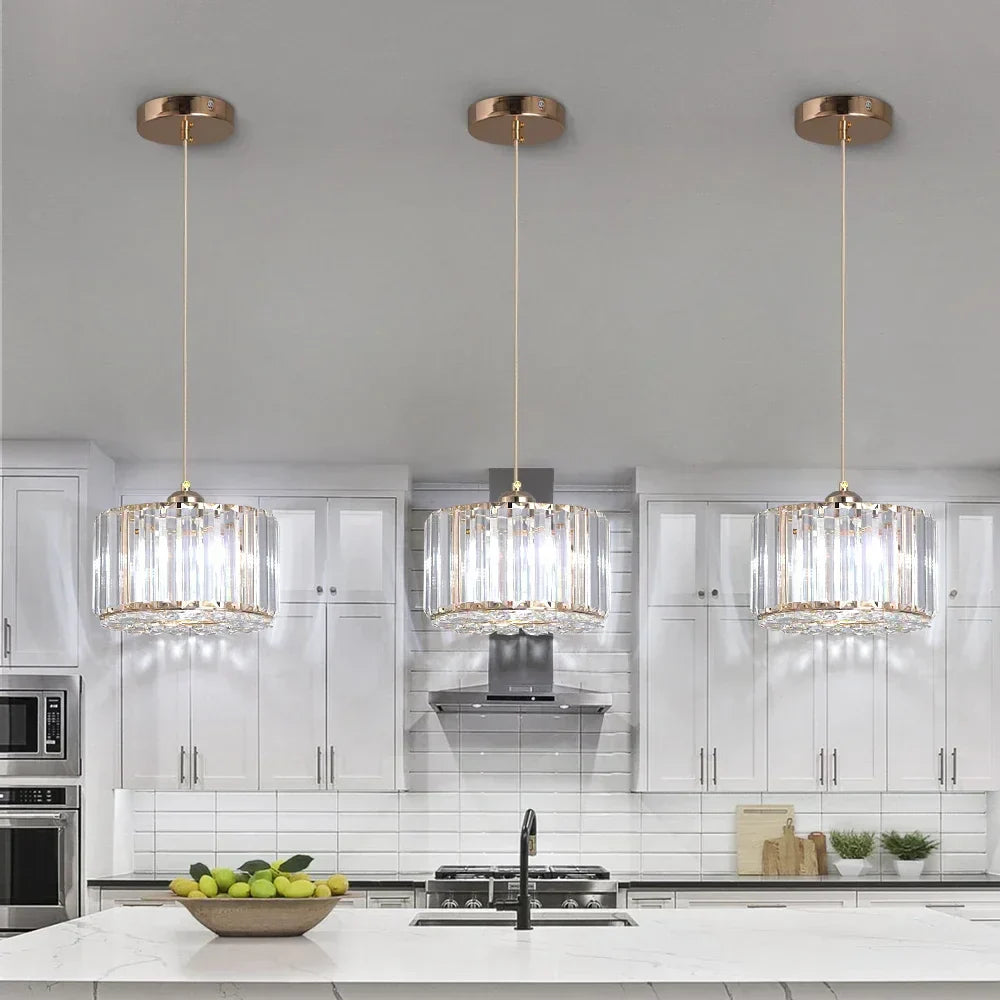 DecorBites™ Glass LED Chandelier Ceiling Light Modern Living Dining Room Fixture