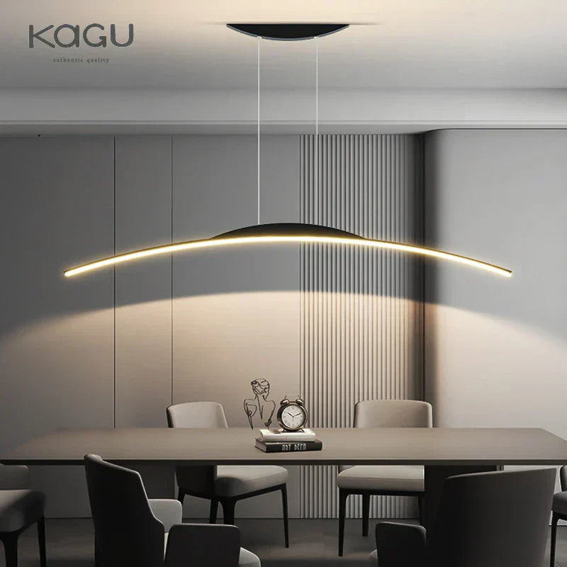 DecorBites™ LED Ceiling Pendant Lamp: Minimalist Chandelier, Height Adjustable, Home Decor Solution
