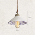 DecorBites™ Chinese Style Porcelain Hanging Lamp for Clothing Store & Bedroom