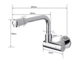 DecorBites™ Black Wall-Mounted Kitchen Faucet Single Cold Single Hole Rotation Tap