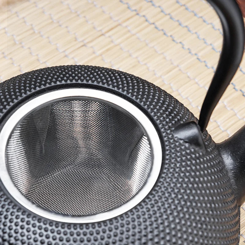 DecorBites™ Cast Iron Tea Pot with Stainless Steel Infuser for Oolong, Kung Fu, Puer Tea