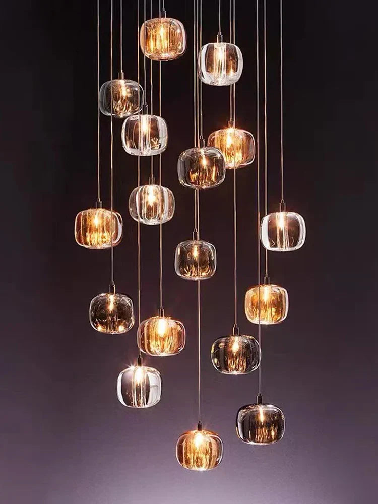 DecorBites™ Crystal LED Ceiling Chandelier for Living Room, Bedroom, Dining, and Kitchen