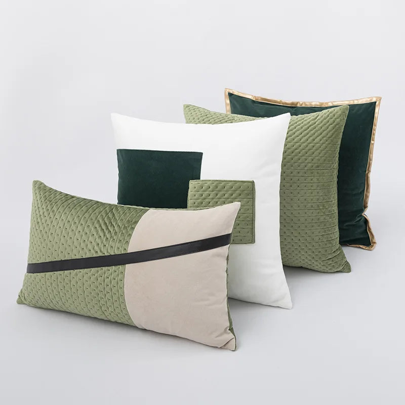 DecorBites™ Luxe Gray & White Cushion Cover 45X45CM for Modern Home Decor & Sofa