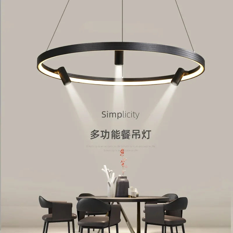 DecorBites™ Black Round Combo Chandelier: Stylish Lighting for Home, Living Room, Bedroom, Dining Table