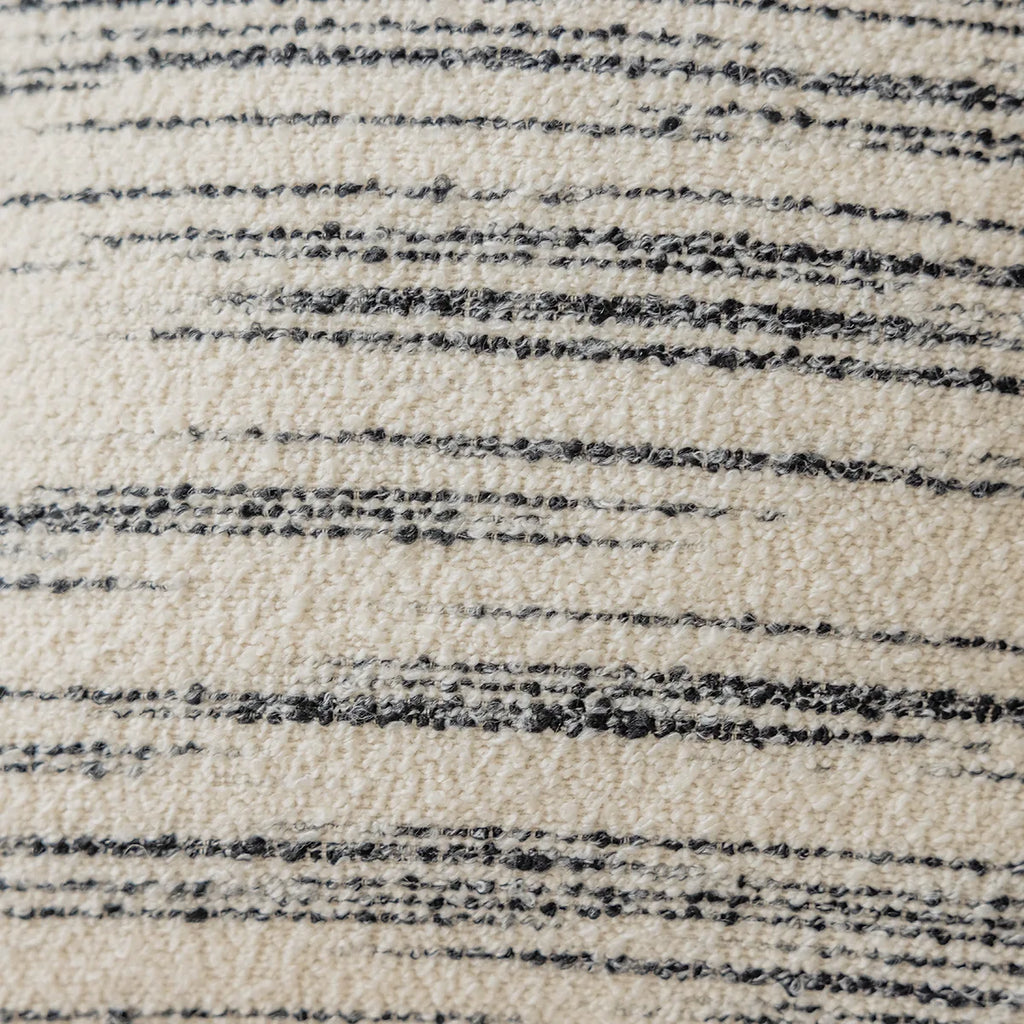 DecorBites™ Comfort Woolen Pillow Cover Beige Black Striped 45*45 Luxe Plush Home Décor