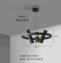DecorBites™ Black Ring LED Pendant Light for Living Room Dining Kitchen Bar