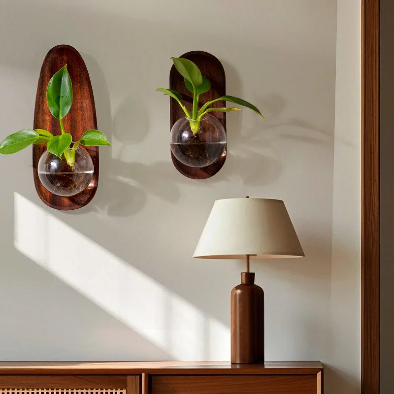 DecorBites™ Glass Vase Flowerpot Wall Decoration for Home Décor and Hydroponics