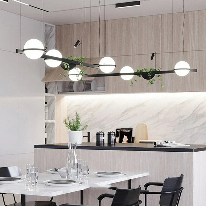 DecorBites™ Artificial Plant Pendant Light: Nordic DIY Sky Garden LED Hanging Lamp