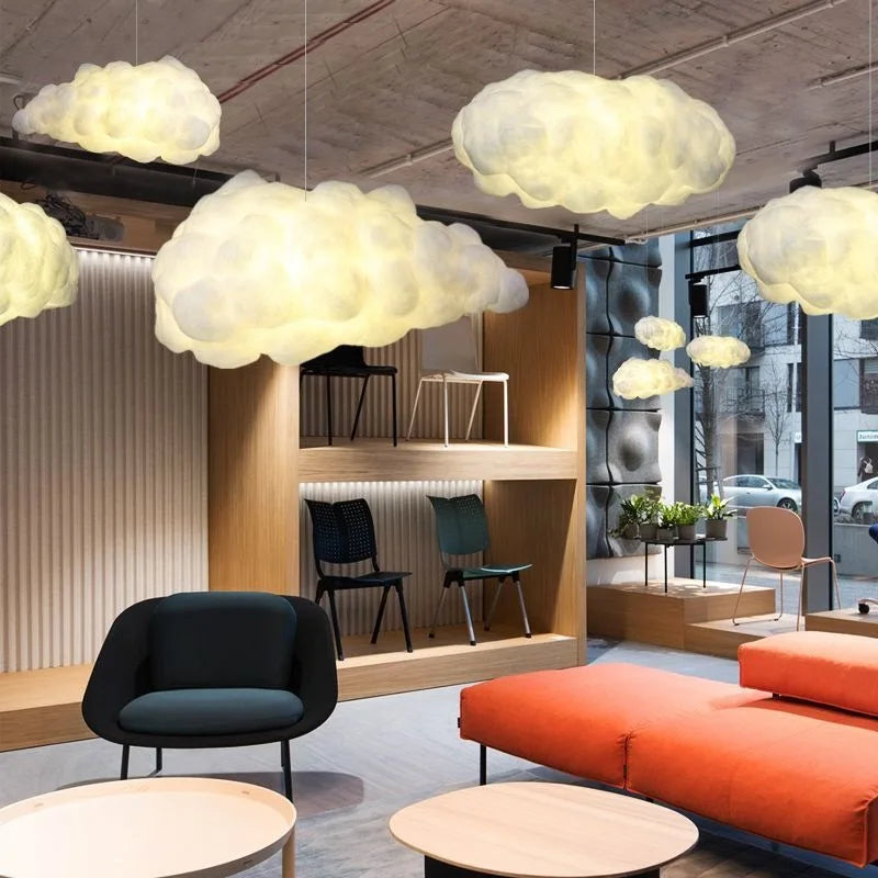 DecorBites™ Cloud Cotton Pendant Light Chandelier for Living Dining Room