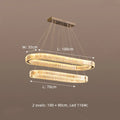 DecorBites™ Crystal Chandelier Pendant Lights Dimmable LED Oval Lustre Hang Lamp
