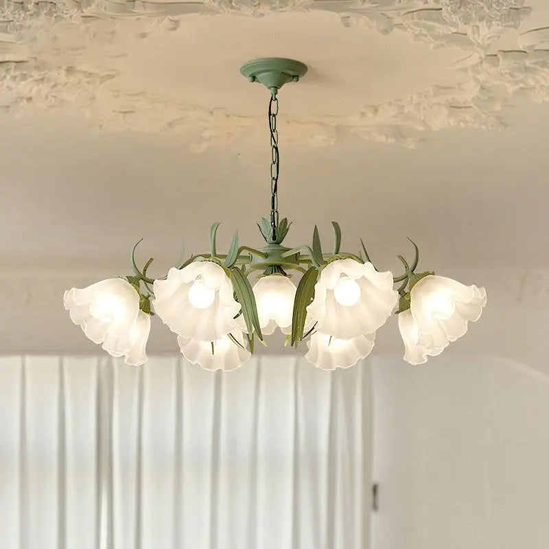 DecorBites™ French Retro LED Flower Chandelier for Bedroom, Restaurant, Living Room